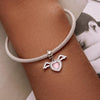 S925 Sterling Silver Heart Wing Pendant DIY Bracelet Necklace Accessories