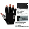 BOODUN B171069 Sailing Gloves Fitness Outdoor Half Finger Rock Climbing Gloves, Size: L(Black)