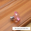 30mm K9 Clear Crystal Glass Chromium-plated One-hole Drawer Handle(Pink)