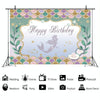 120 x 80cm Mermaid Happy Birthday Photography Background Cloth(12010125)