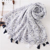 180 X 85cm  Women Cotton And Linen Scarf Retro Splicing Bohemian Printed Silk Shawl SL2004-052