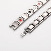 Men Detachable Titanium Steel Magnetic Therapy Bracelet Jewelry(Silver)
