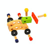 Wooden Simulation DIY Children Cartoon Toolbox Toys Play House Early Education Toys