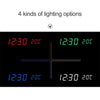 Multicolor Sounds Control Wooden Clock Modern Digital LED Desk Alarm Clock Thermometer Timer Red Wood