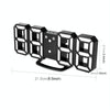 Multi-Function Large 3D LED Digital Wall Alarm Clock with Snooze Function, 12/24 Hours Display for Home, Kitchen, Office, DC 5V, CE Certificated(White)