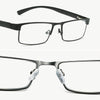 Simple Matel Frame Reading Glasses Hyperopia Eyeglasses +2.00D(Matte Black)