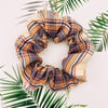 10 PCS Ball Head Ponytail Plaid Large Intestine Hair Tie(Yellow)