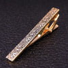 Brass Polished Gum Pattern Business Men Tie Clip, Color: Golden Rose