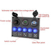 5-Position Switch Dual USB With Voltage Power Base Car Yacht RV Switch Panel Combination(Blue Light)