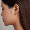 S925 Sterling Silver Heart-shaped Hollow Ear Stud Women Earrings(Gold)