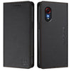 For Samsung Galaxy XCover 5 RC01 Dual-Folded Magnetic Suction RFID Leather Phone Case(Black)