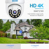 8MP WiFi IP Camera Outdoor, AI Human Detection, Colour Night Vision, US Plug (White)