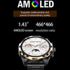 LEMFO HK98 1.43 inch BT5.3 Fitness Sport Smart Watch, Support Bluetooth Call / Sleep / Blood Oxygen / Heart Rate / Blood Pressure Health Monitor(Gold)
