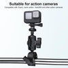 Extended Version 360 Rotation Adjustable Action Camera Bike Motorcycle Handlebar Holder (Black)