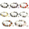 Ladies Crown Colorful Crystal Beaded Bracelet Handmade Glass Bead Bracelet Length: 21cm(DZ32)