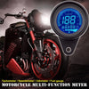 CS-636B1 Motorcycle Multi-functional Modification Instrumentation Motorcycle Odometer Speedometer Tachometer Oil Gauge (Black)