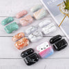 For AirPods 4 Marble Pattern TPU Earphones Protective Case(Black White S05)