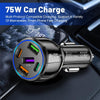 3USB+2PD 75W Dual Line Car Mobile Phone Fast Charging Charger(White)
