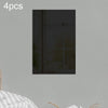 4pcs 42cm x 27cm Right Angle Models Rectangle Acrylic Mirror Stereo Wall Stickers(Black)