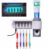 Automatic Toothpaste Dispenser Dental UV Ultraviolet Toothbrush Sterilizer Storage Holder(US Plug)