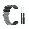 For Garmin Approach S2 / S4 Two-color Silicone Watch Band(Black Grey)