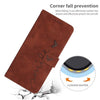 For Samsung Galaxy A36 5G Skin Feel Heart Embossed Leather Phone Case with Long Lanyard(Brown)