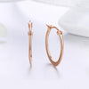 Personality Small Circle Earrings S925 Sterling Silver Female Zircon Earrings