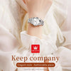 OLEVS 9931 Women Butterfly Buckle Luminous Waterproof Quartz Watch(White + Silver)