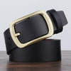 Dandali YY23 Men Retro Antique Pin Buckle Leather Belt Waistband, Length: 95-115cm (Black)
