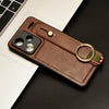 For Xiaomi Redmi Note 13 Pro+ Wristband Leather Back Phone Case(Brown)