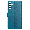 For Samsung Galaxy A26 5G Flower Embossed Leather Phone Case(Blue)