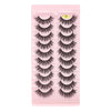 10pairs /Box Russian Strip Lashes 7D Imitation Mink Volume Fluffy Natural False Eyelashes 7D-21