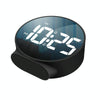 8816 LED Mirror Round Dual-purpose Alarm Clock (Black)