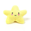 3 Plush Starfish Squeaky Dog Toys - Yellow - 13cm