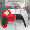 For Sony PS5 Splicing Color Silicone Gamepad Protective Case with Rocker Caps(Red Black)