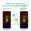 LZ-023 18W QC 3.0 USB Portable Travel Charger + 3A USB to 8 Pin Data Cable, EU Plug(Black)