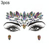 3 PCS  Forehead Green Masquerade Makeup Acrylic Face Sticker