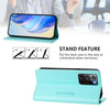 For Samsung Galaxy Note20 Ultra RC01 Dual-Folded Magnetic Suction RFID Leather Phone Case(Mint Green)