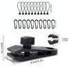 Windproof Canopy Fixed Tent Clip Rope Buckle Set 10 Clips+10 White Ropes+10 Black Buckles