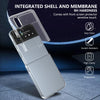 For Samsung Galaxy Z Flip4 lce Folding Series Integrated Clear PC Phone Case(Silver)