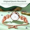 OLEVS 9958 Women Adjustable Drawstring Bracelet Quartz Watch(White + Rose Gold)