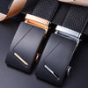 115cm Men Leather Automatic Buckle Belt Business Style Waist Band(K901 Silver)