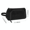 HAWEEL Corduroy Triangular Pen Case Makeup Pouch Travel Cosmetic Organizer Bag (Black)