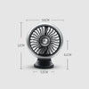 Automobile Multi-function Electric Fan Car Air Outlet USB Interface Mini Fan(Silver)