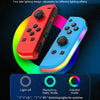 JOY-02 Gaming Left And Right Handle With RGB Lights Body Feel Bluetooth Gamepad For Switch / Switch OLED / Switch Pro / Switch Lite / Switch Joycon(Green Blue)