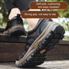 Men Leather Casual Shoes Non-slip Outdoor Hiking Shoes, Size: 42(Black)