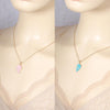 BEST FRIEND Love Lockbone Chain Matching Heart Pendant Friendship Card Necklace(Pink Blue)
