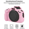 For Canon EOS R100 Litchi Texture Soft Silicone Protective Case(Pink)