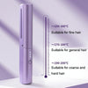 2 In 1 Portable USB Rechargeable Hair Curler Dual Usage Hair Straightening Comb(Purple)