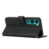 For vivo Y300 Global / V40 Lite IDN Stitching Calf Texture Buckle Leather Phone Case(Black)